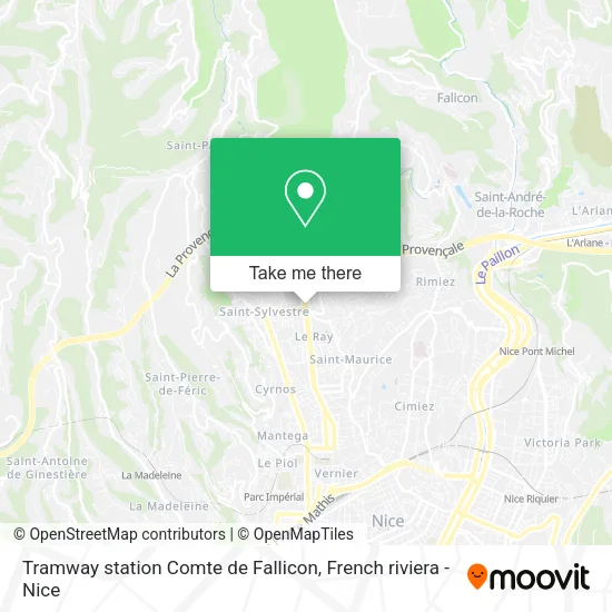 Tramway station Comte de Fallicon map
