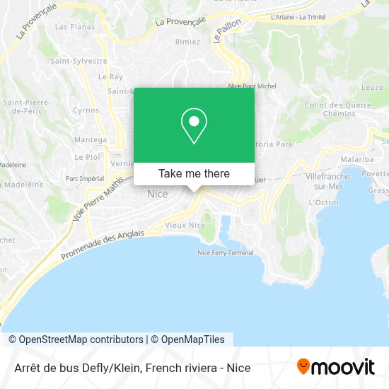 Arrêt de bus Defly/Klein map