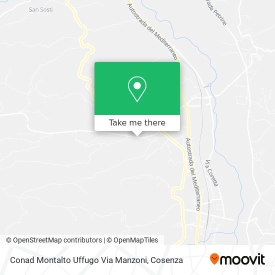 Conad Montalto Uffugo Via Manzoni map