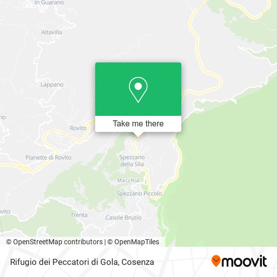 Rifugio dei Peccatori di Gola map