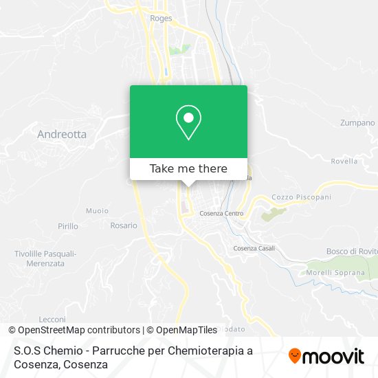 S.O.S Chemio - Parrucche per Chemioterapia a Cosenza map