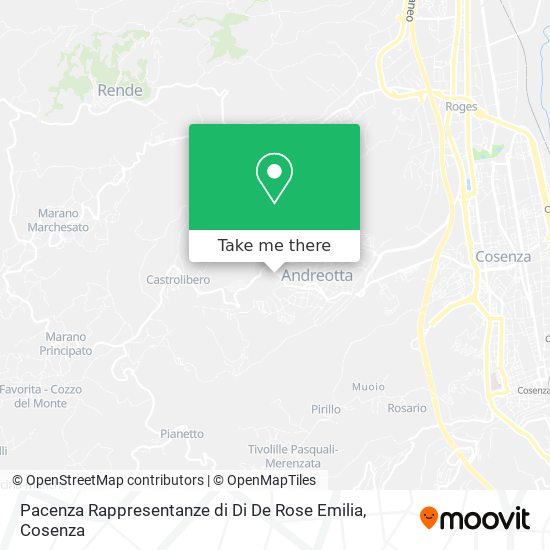 Pacenza Rappresentanze di Di De Rose Emilia map