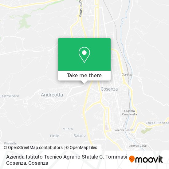 Azienda Istituto Tecnico Agrario Statale G. Tommasi Cosenza map