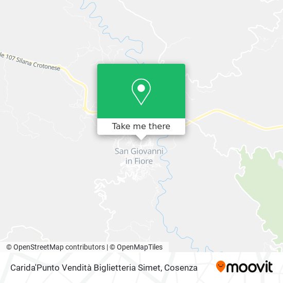 Carida'Punto Vendità Biglietteria Simet map