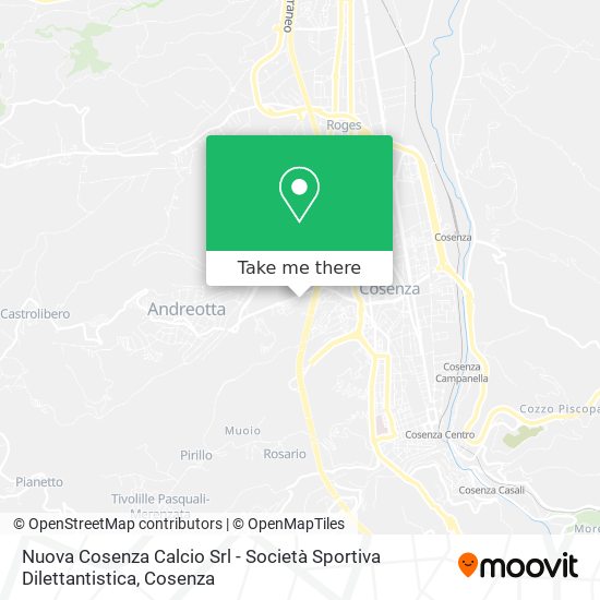 Nuova Cosenza Calcio Srl - Società Sportiva Dilettantistica map