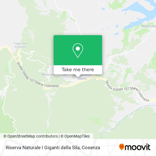 Riserva Naturale I Giganti della Sila map