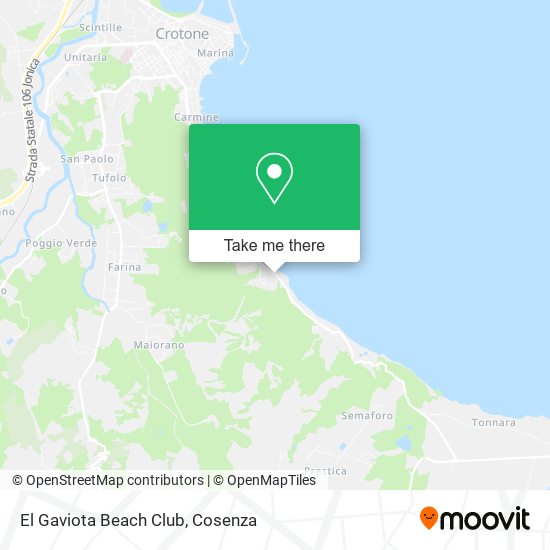 El Gaviota Beach Club map