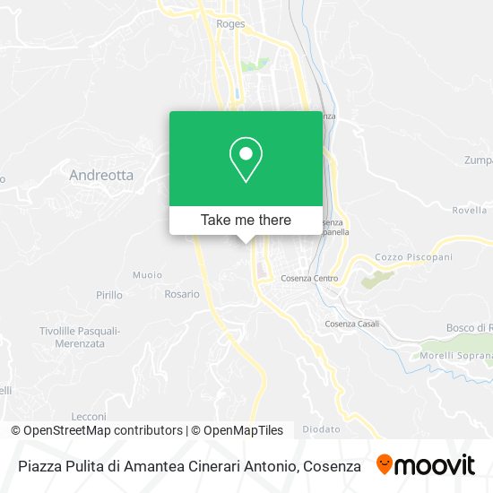 Piazza Pulita di Amantea Cinerari Antonio map