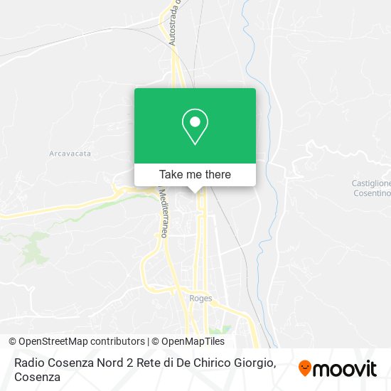 Radio Cosenza Nord 2 Rete di De Chirico Giorgio map