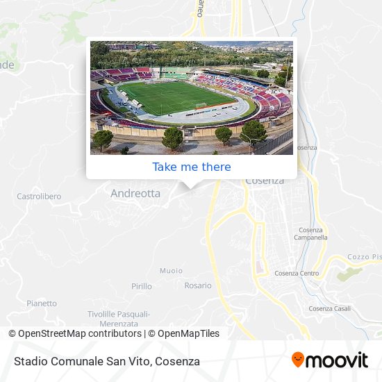 Stadio Comunale San Vito map