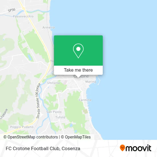 FC Crotone Football Club map
