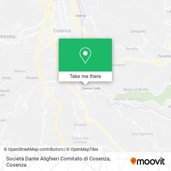 Società Dante Alighieri Comitato di Cosenza map