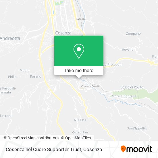 Cosenza nel Cuore Supporter Trust map