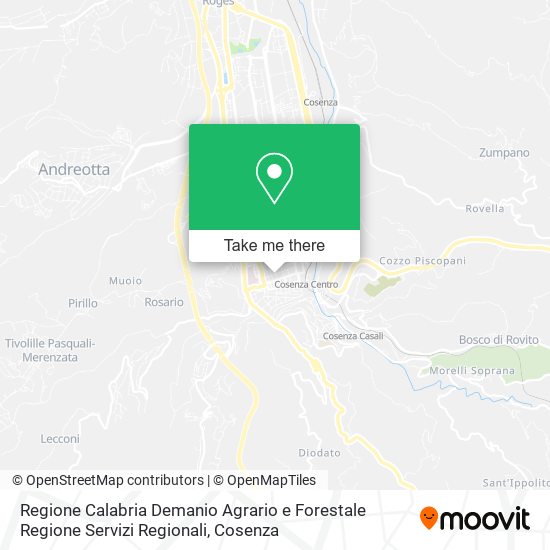 Regione Calabria Demanio Agrario e Forestale Regione Servizi Regionali map