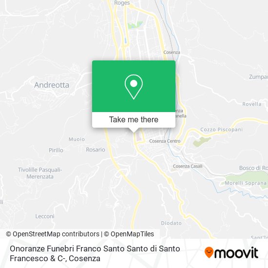 Onoranze Funebri Franco Santo Santo di Santo Francesco & C- map