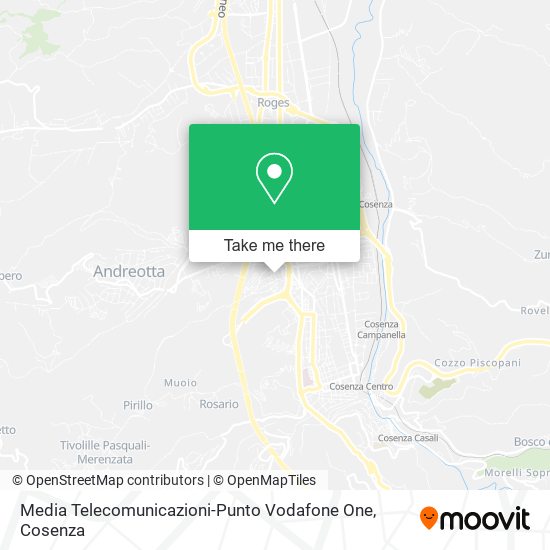 Media Telecomunicazioni-Punto Vodafone One map