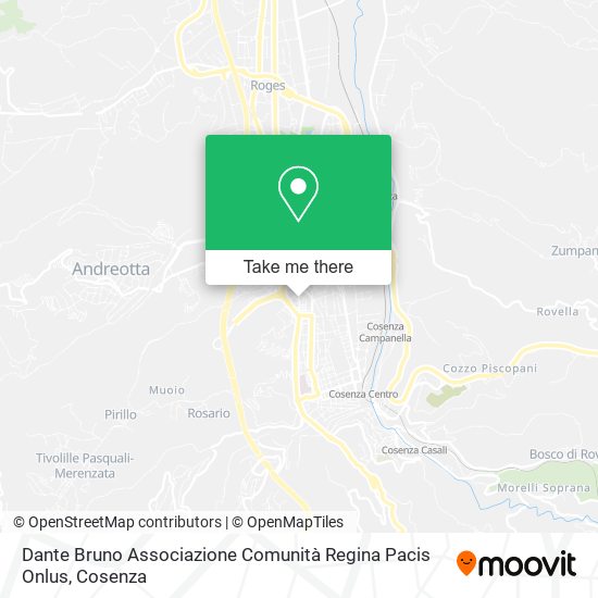 Dante Bruno Associazione Comunità Regina Pacis Onlus map