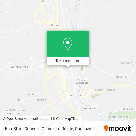 Eco-Store Cosenza Catanzaro Rende map