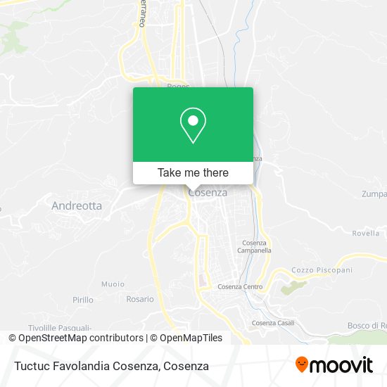 Tuctuc Favolandia Cosenza map