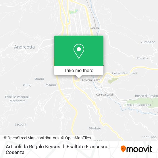 Articoli da Regalo Krysos di Esaltato Francesco map