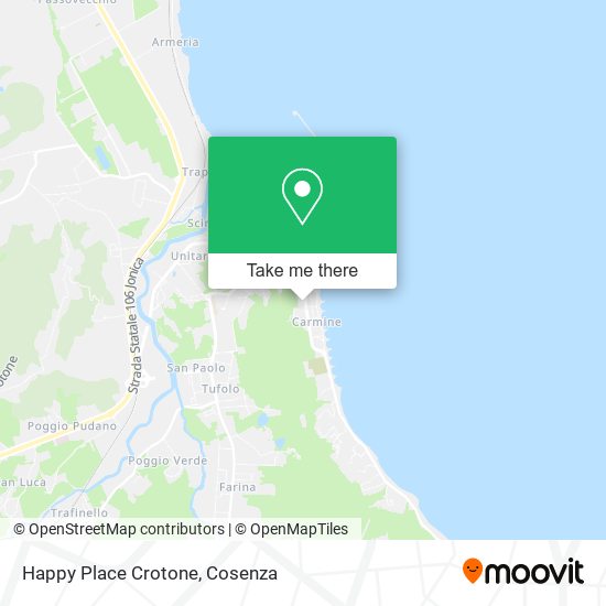 Happy Place Crotone map