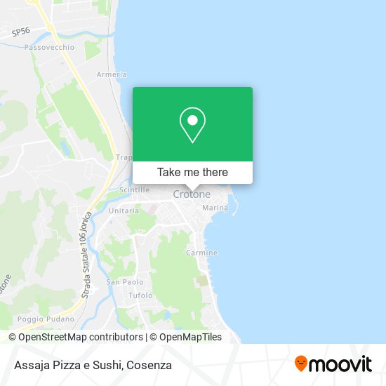 Assaja Pizza e Sushi map