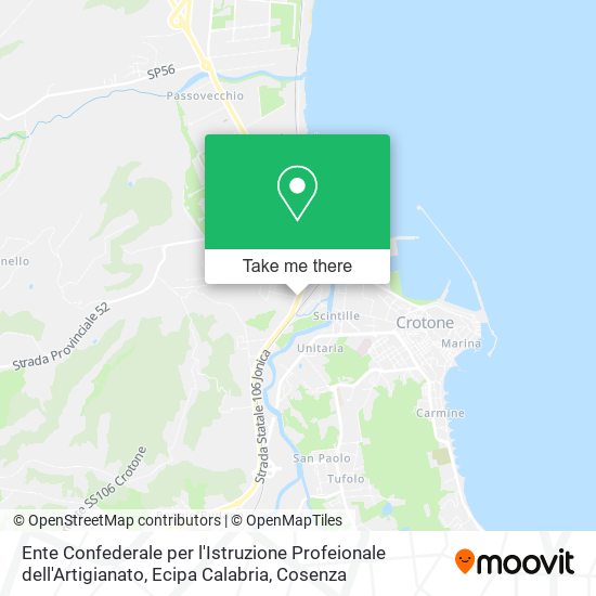 Ente Confederale per l'Istruzione Profeionale dell'Artigianato, Ecipa Calabria map