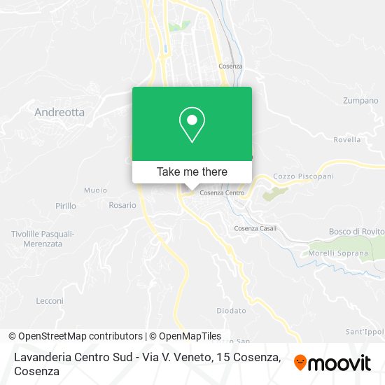 Lavanderia Centro Sud - Via V. Veneto, 15 Cosenza map