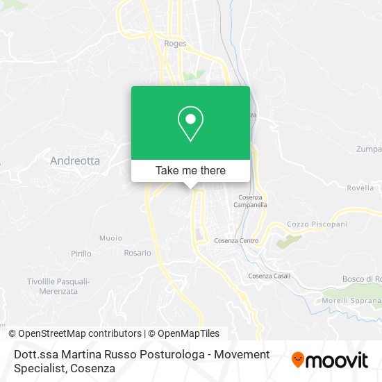 Dott.ssa Martina Russo Posturologa - Movement Specialist map