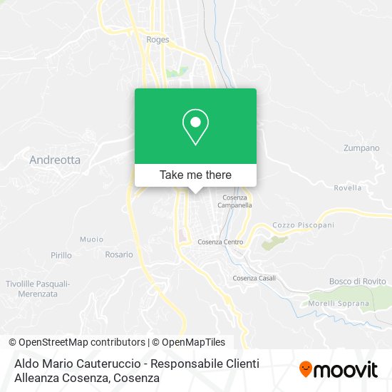 Aldo Mario Cauteruccio - Responsabile Clienti Alleanza Cosenza map