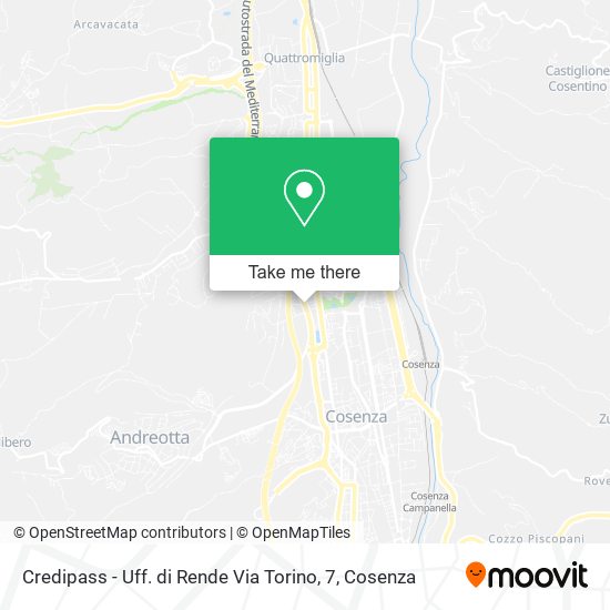 Credipass - Uff. di Rende Via Torino, 7 map