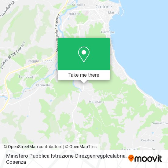 Ministero Pubblica Istruzione-Direzgenregplcalabria map