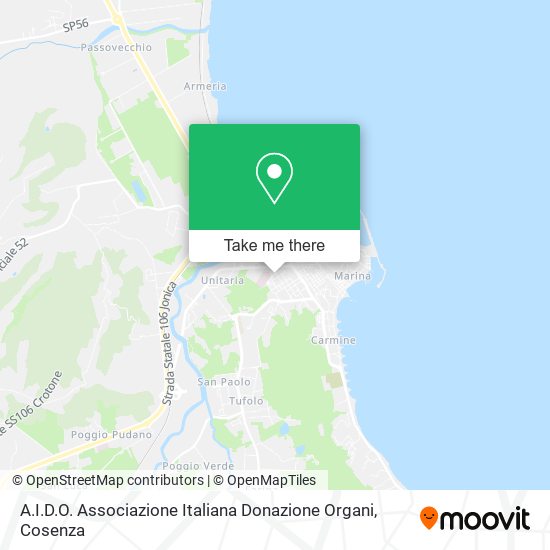 A.I.D.O. Associazione Italiana Donazione Organi map