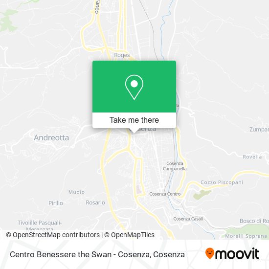 Centro Benessere the Swan - Cosenza map