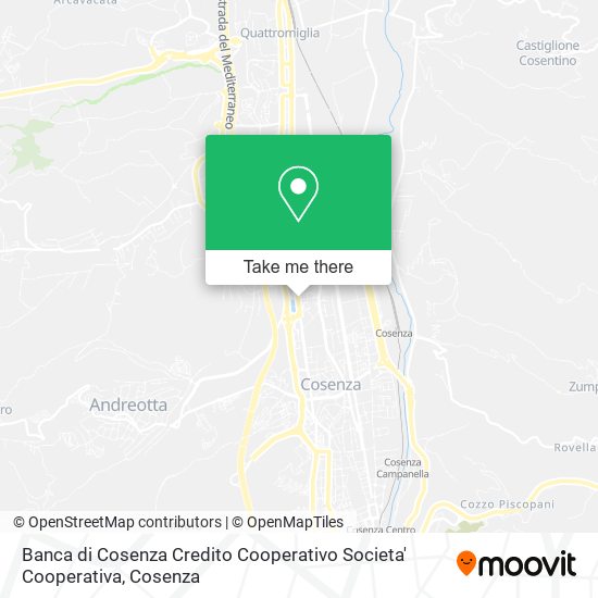 Banca di Cosenza Credito Cooperativo Societa' Cooperativa map