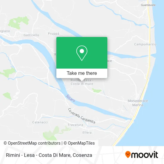 Rimini - Lesa - Sea Coast map