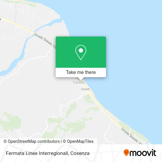 Interregional Lines Stop map