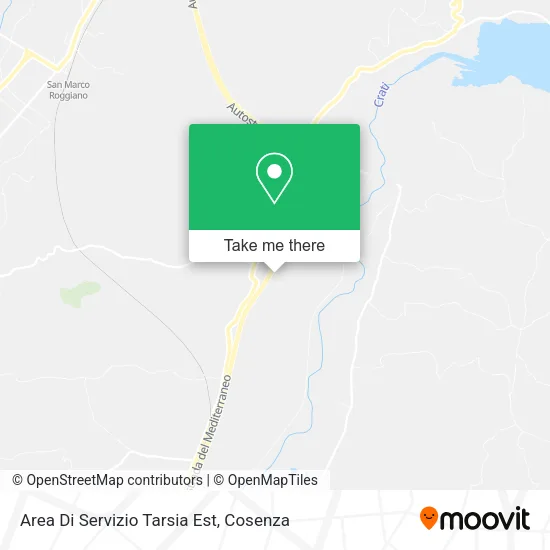Area Di Servizio Tarsia Est map