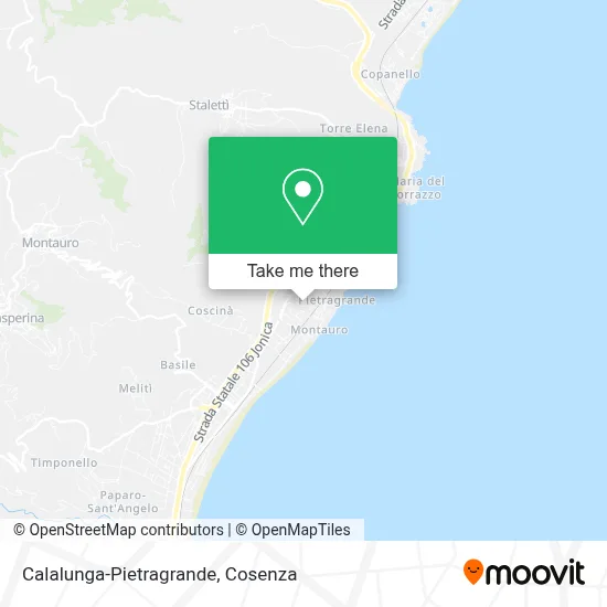 Calalunga-Pietragrande map