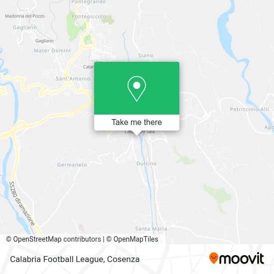 Calabria Football League map