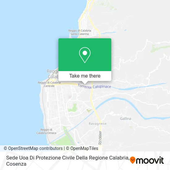 Sede Uoa Di Protezione Civile Della Regione Calabria map