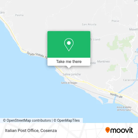 Italian Post Office map