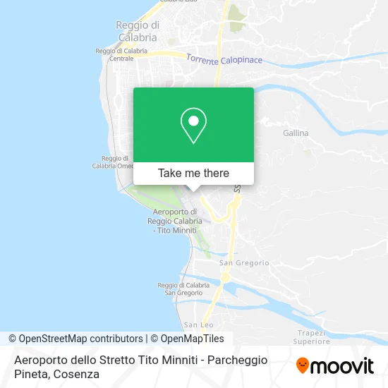 Aeroporto dello Stretto Tito Minniti - Parcheggio Pineta map