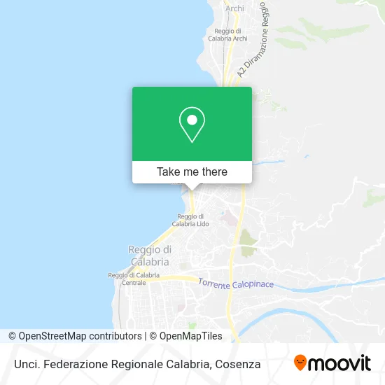 Unci. Federazione Regionale Calabria map
