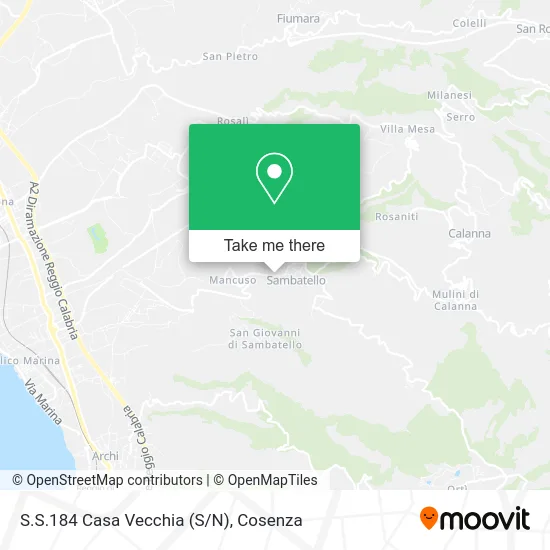 S.S.184 Casa Vecchia (S/N) map