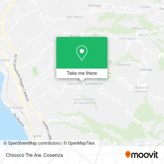 Chiosco Tre Aie map