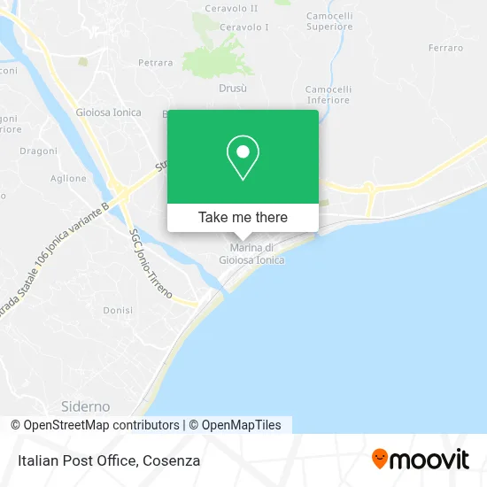 Italian Post Office map