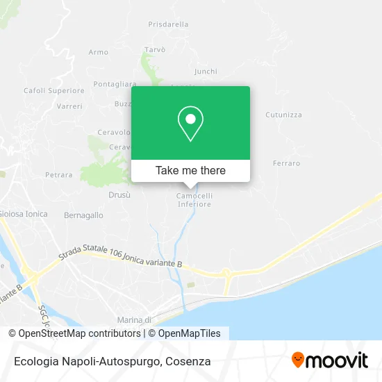 Ecologia Napoli-Autospurgo map
