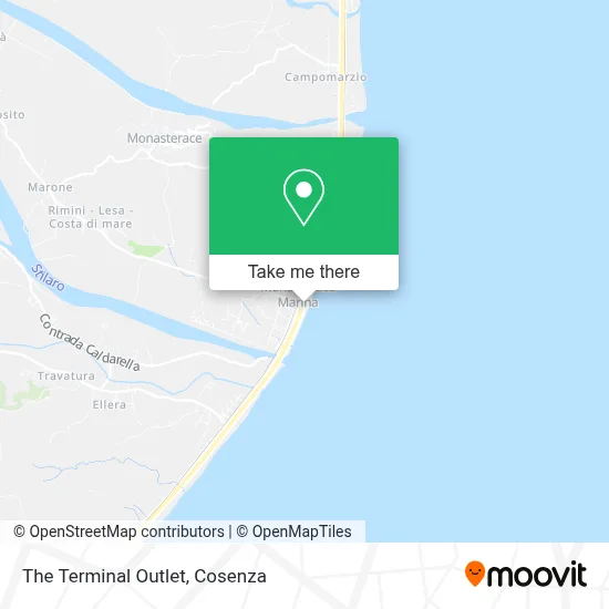 The Terminal Outlet map