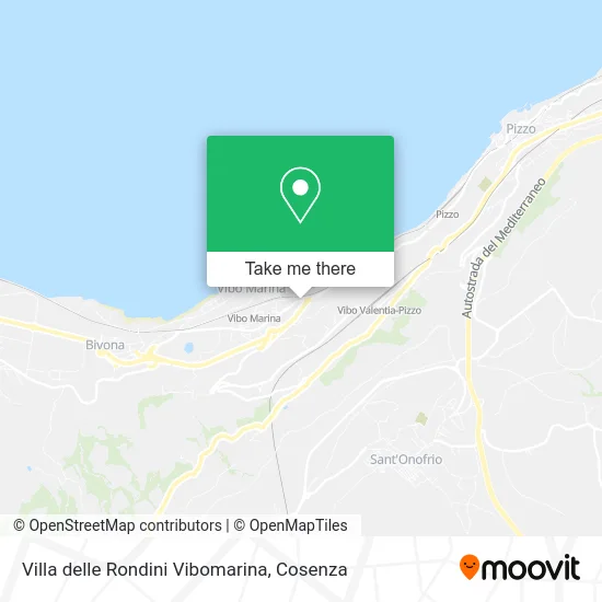 Villa delle Rondini Vibomarina map